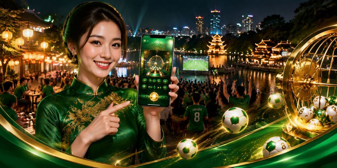 Người phụ nữ mặc áo dài tham gia xổ số trực tuyến tại Hà Nội