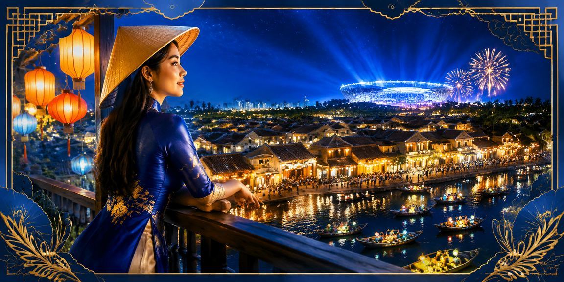 Người chơi đặt cược tại Hội An với nón lá truyền thống Việt Nam